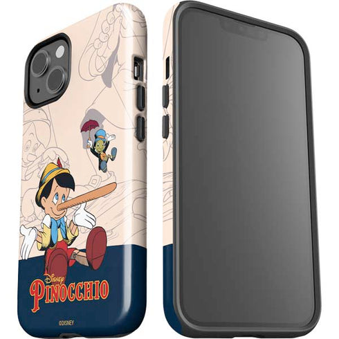 Disney Pinocchio and Jiminy Cricket iPhone 15 Impact Case
